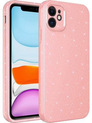 Kny Apple Iphone 12 Kılıf Kamera Korumalı Simli Lüx Koton Silikon