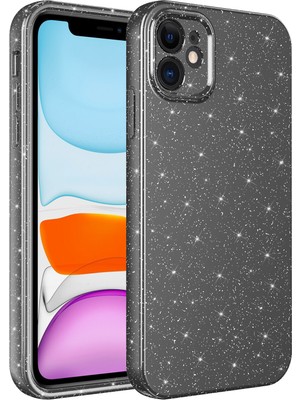 Kny Apple Iphone 12 Kılıf Kamera Korumalı Simli Lüx Koton Silikon