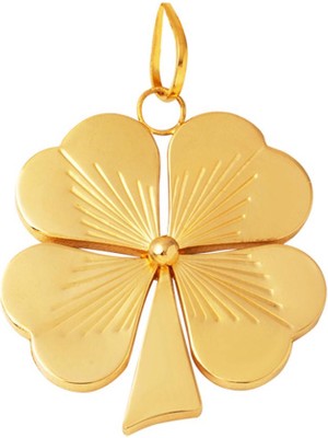 22 Ayar Altın 3 Cm. Yonca Kolye Ucu