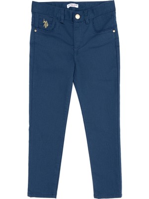 U.S. Polo Assn. Kız Çocuk İndigo Kanvas / Chino Pantolon 50256600-VR028