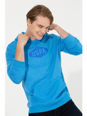 U.S. Polo Assn. Erkek Kobalt Melanj Sweatshirt 50256350-VR119