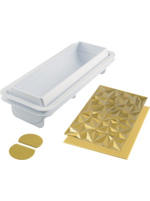 Silikomart Diamond Buche - Set Silikon Elmas Desenli Yuvarlak Kalıp