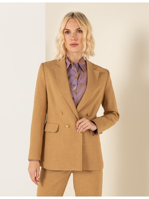 Pierre Cardin Kadın Camel Standart Fit Ceket 50260292-VR015