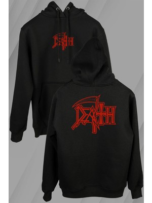 Kendim Seçtim Death Life Will Never Last Metal Band Metallica Ön ve Arka Baskılı Sweatshirt Unisex Kapüşonlu Hoodie