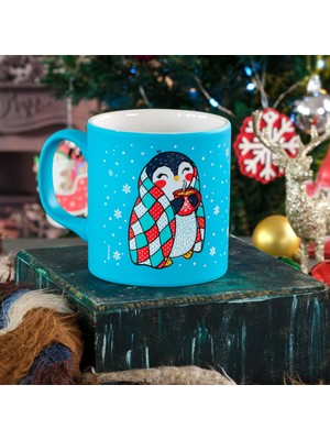 Myros Yılbaşı Temalı Seramik Penguen Kupa