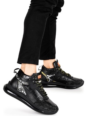 Marcomen 152-16316 Deri Erkek Casual Bot Ayakkabı Siyah