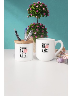 Hedizu Abiye Hediye Oval Kupa Bardak Kalemlik