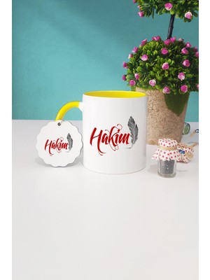 Hedizu Hakime Hediye Hakim Sarı Kupa Bardak Anahtarlık