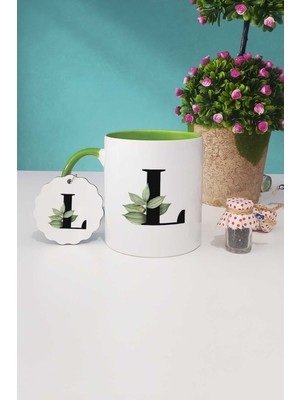 Hedizu Botanik L Harfli Yeşil Kupa Bardak Anahtarlık