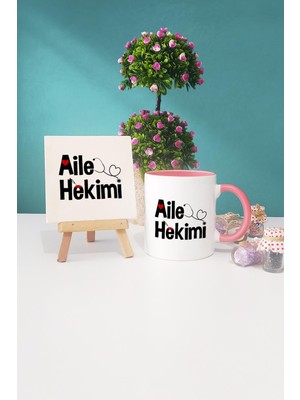 Hedizu Aile Hekimi Doktora Hediye Pembe Kupa Bardak Dekoratif Taş