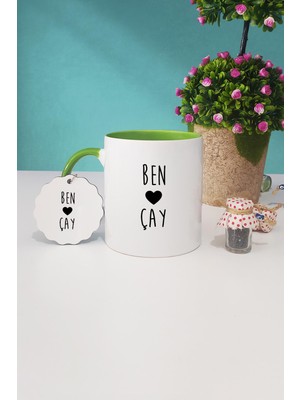 Hedizu Ben Kalp Çay Yeşil Kupa Bardak Anahtarlık