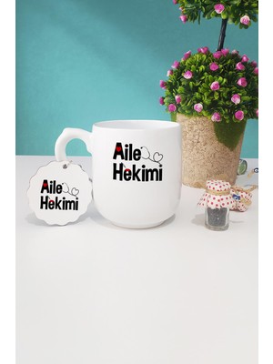 Hedizu Aile Hekimi Doktora Hediye Oval Kupa Bardak Anahtarlık