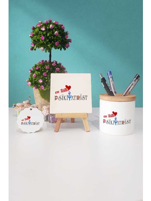 Hedizu En Tatlı Psikiyatrist Hediye Dekoratif Taş Anahtarlık Kalemlik