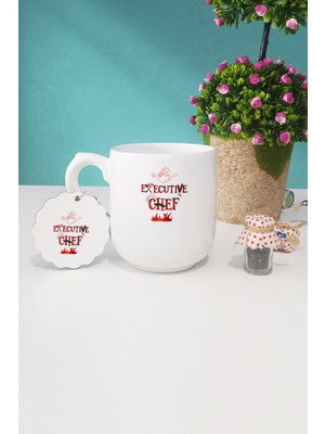 Hedizu Aşçıya Hediye Aşçı Oval Kupa Bardak Anahtarlık