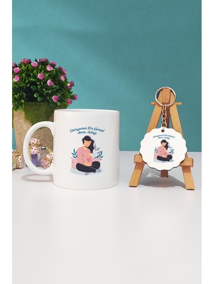 Hedizu Hamile Anne Adayı Kupa Bardak ve Anahtarlık