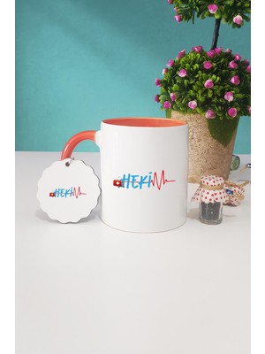 Hedizu Doktora Hediye Hekim Turuncu Kupa Bardak Anahtarlık