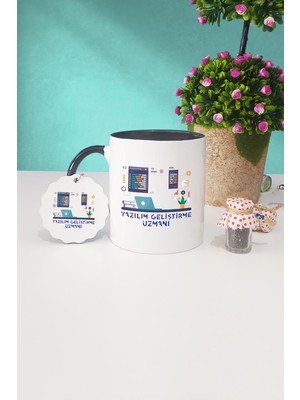 Hedizu Yazılım Geliştirme Uzmanı Siyah Kupa Bardak Anahtarlık