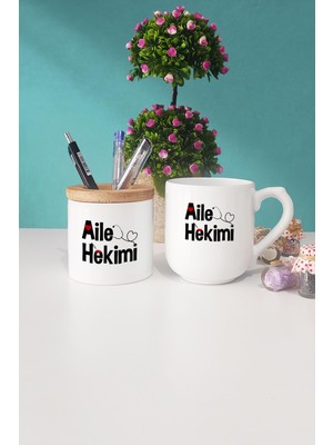 Hedizu Aile Hekimi Doktora Hediye Oval Kupa Bardak Kalemlik