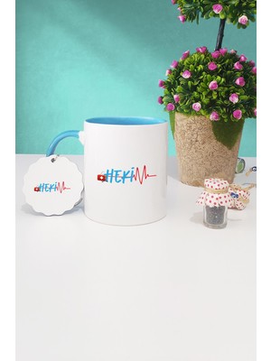 Hedizu Doktora Hediye Hekim Mavi Kupa Bardak Anahtarlık
