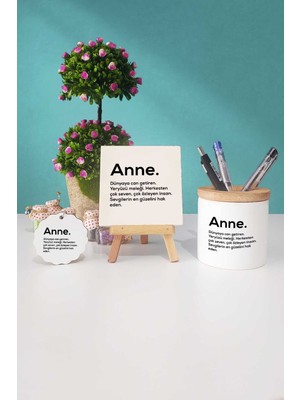 Hedizu Anneler Günü Hediyesi Anne Dekoratif Taş Anahtarlık Kalemlik