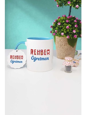 Hedizu Rehber Öğretmeni Hediye Mavi Kupa Bardak Anahtarlık