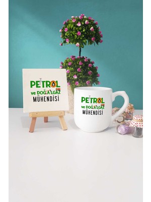 Hedizu Petrol ve Doğalgaz Mühendisi Oval Kupa Bardak Dekoratif Taş