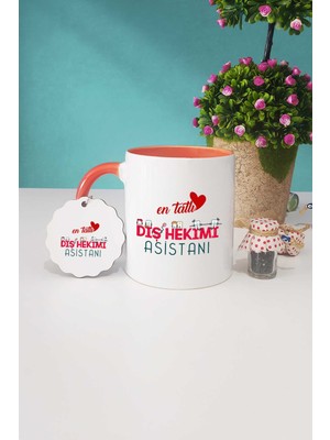 Hedizu En Tatlı Diş Hekimi Asistanı Turuncu Kupa Bardak Anahtarlık