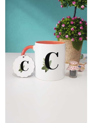 Hedizu Botanik C Harfli Turuncu Kupa Bardak Anahtarlık