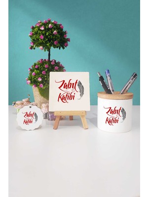 Hedizu Zabıt Katibi Hediye Dekoratif Taş Anahtarlık Kalemlik