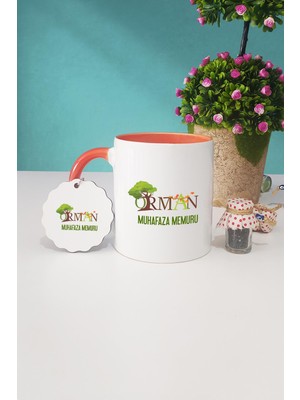 Hedizu Orman Muhafaza Memuru Turuncu Kupa Bardak Anahtarlık