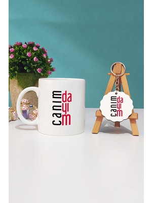 Hedizu Dayıya Hediye Canım Dayım Kupa Bardak ve Anahtarlık