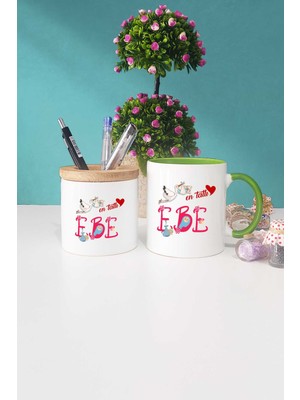 Hedizu En Tatlı Ebe Yeşil Kupa Bardak Kalemlik