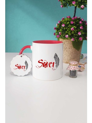 Hedizu Savcı Hediye Kırmızı Kupa Bardak Anahtarlık