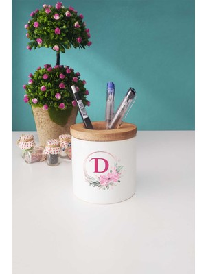 Hedizu Çiçekli D Harfli Kalemlik