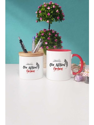 Hedizu Din Kültürü Öğretmeni Hediye Kırmızı Kupa Bardak Kalemlik