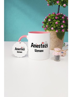 Hedizu Anestezi Uzmanı Hediye Pembe Kupa Bardak Anahtarlık