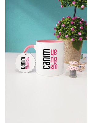 Hedizu Yengeye Hediye Canım Yengem Pembe Kupa Bardak Anahtarlık
