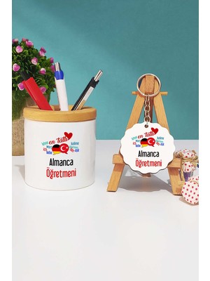 Hedizu En Tatlı Almanca Öğretmeni Kalemlik ve Anahtarlık