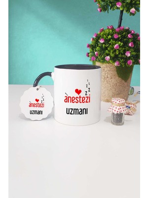 Hedizu Anestezi Uzmanı Siyah Kupa Bardak Anahtarlık