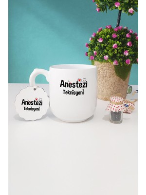 Hedizu Anestezi Teknisyeni Hediye Oval Kupa Bardak Anahtarlık