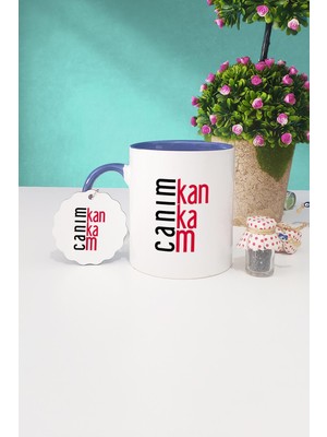 Hedizu Kankaya Hediye Canım Kankam Lacivert Kupa Bardak Anahtarlık