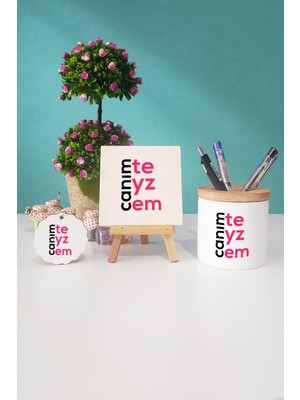 Hedizu Teyzeye Hediye Canım Teyzem Dekoratif Taş Anahtarlık Kalemlik