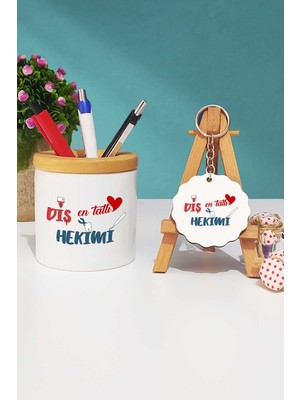 Hedizu En Tatlı Diş Hekimi Kalemlik ve Anahtarlık