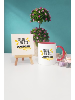 Hedizu Yılın En Iyi Doktoru Doktora Hediye Kırmızı Kupa Bardak Dekoratif Taş