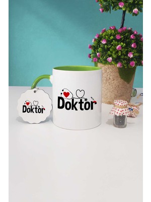Hedizu Doktora Hediye Yeşil Kupa Bardak Anahtarlık