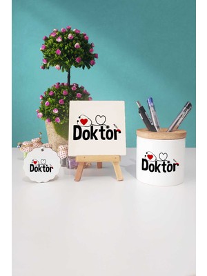 Hedizu Doktora Hediye Dekoratif Taş Anahtarlık Kalemlik