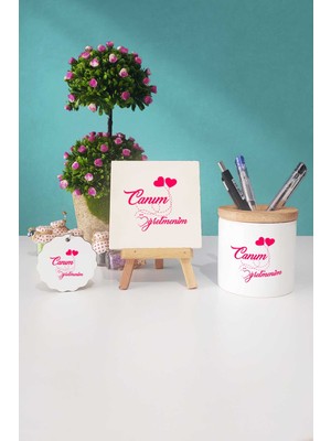 Hedizu Öğretmene Hediye Dekoratif Taş Anahtarlık Kalemlik