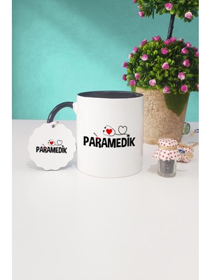 Hedizu Paramedik Hediye Siyah Kupa Bardak Anahtarlık