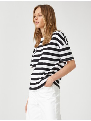 Koton Relax Fit Tişört Kısa Reglan Kollu Pamuklu