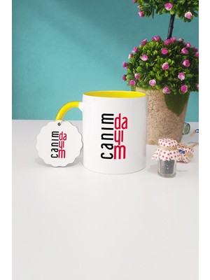 Hedizu Dayıya Hediye Canım Dayım Sarı Kupa Bardak Anahtarlık